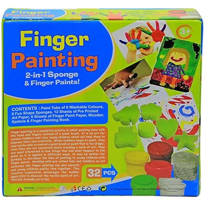 Toy Cloud Finger Painting Junior Game | 2 in 1 Sponge & Finger Painting | Smooth, Colorful Finger Paints