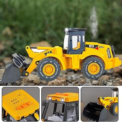 LUMO Jumbo Bulldozer Toy – Big Size Friction Powered Construction Vehicle with Lights, Sounds, Real Smoke Effect & Moving Parts
