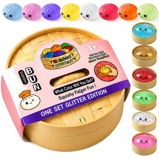 SATYAM ENTERPRISE Dumpling Squishy (1-Piece) Sensory Fidget Toy, Soft Slow Rising Squeeze Stress Relief Toy for Kids & Adults, Cute Portable Desk Toy,...