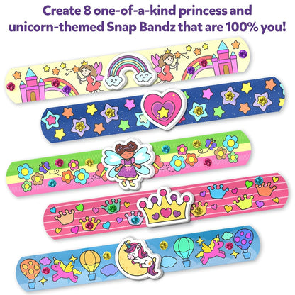 Skillmatics Craft Activity - Snap Bandz, Unicorns & Princesses, DIY Art & Craft Activity, Mess-Free, Creative Kit