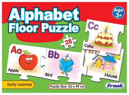 Frank Alphabet Floor Puzzle (28 Pieces) - Early Learner Jigsaw Puzzle with Alphabets, Images for Kids 3 Years and Above