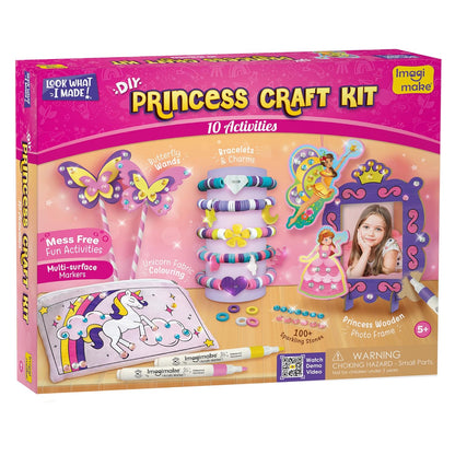 Imagimake Princess Craft Kit | 10 Mess-Free Activities | DIY Flat Bead Bracelets