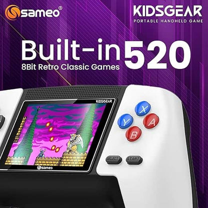 SAMEO KIDSGEAR Controller Shaped Handheld Console Built-in 520 Retro Game (Graphite Grey)