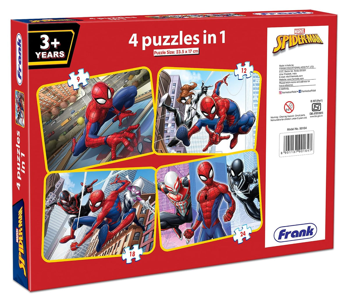 Prem Ratan Spiderman Jigsaw Puzzle for Kids - 4 in 1 Set