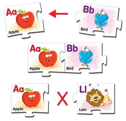 Frank Alphabet Floor Puzzle (28 Pieces) - Early Learner Jigsaw Puzzle with Alphabets, Images for Kids 3 Years and Above