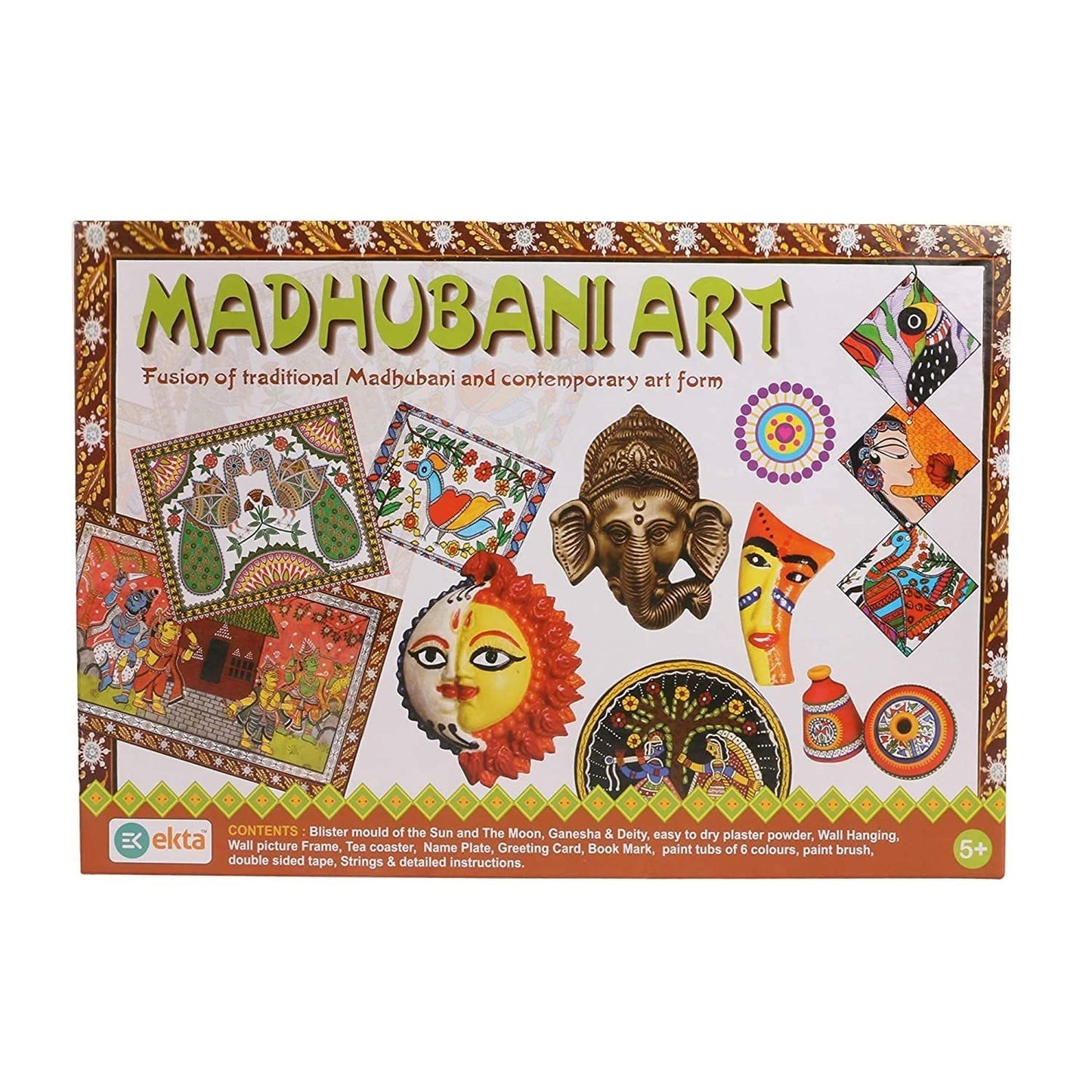 Madhubani Art, Madhubani Painting Set, Art Kit for Kids Traditional and Contemporary Multi Color