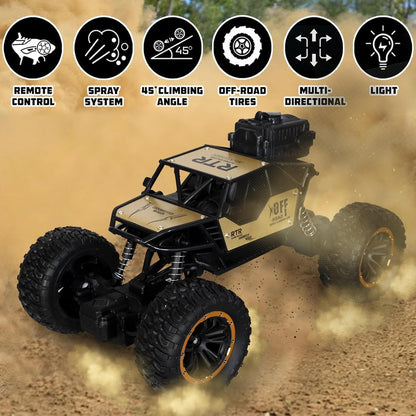 Remote Control Rock Crawler Mist Smoke Spray Function, High Speed 1:18 RC Car Toys