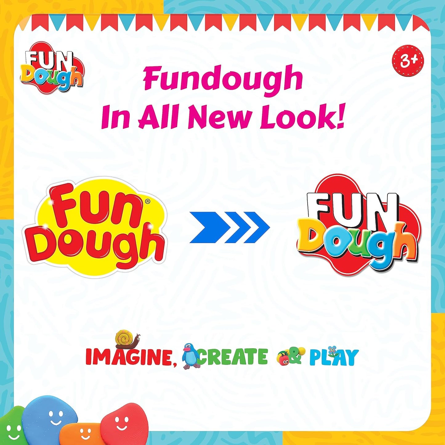 FUN DOUGH - Glitter Pack, Shaping and Sculpting, 3years +, Multi-Colour