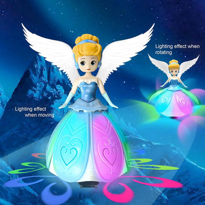 ZHAN DULCE Dancing Princess Toy for Girls,Ice Princess Interactive Spin Robot Toys with Music&Colorful Lights,Birthday Toys for Kids Ages 3 4 5 6