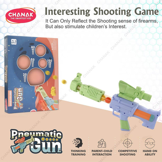 Chanak Space Explorer Pneumatic Gun Include 12 Orange & 12 Yellow Soft Foam Ball - T-Rex the toyland Sitamarhi