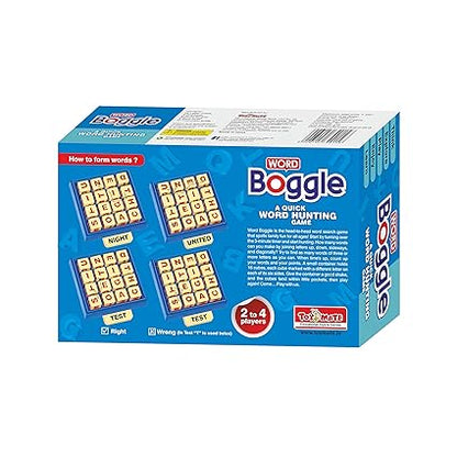 toymate Word Boggle- A Quick Word Hunting Fun Game for Adults & Kids Age 6 Years & Above.