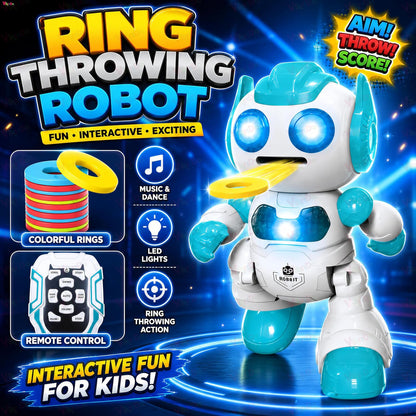 VikriDA Infrared Remote Control Robot Toy | Programmable Flying Saucer Throwing Battle Robot for Kids