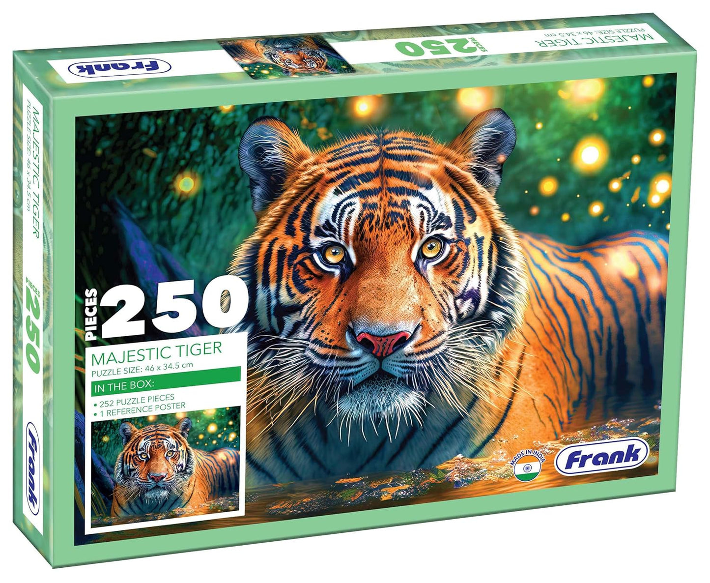 Frank Majestic Tiger Jigsaw Puzzle (250 Pieces) for Kids Above 9+ Years - Fun & Challenging Brain Booster Games