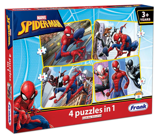 Prem Ratan Spiderman Jigsaw Puzzle for Kids - 4 in 1 Set