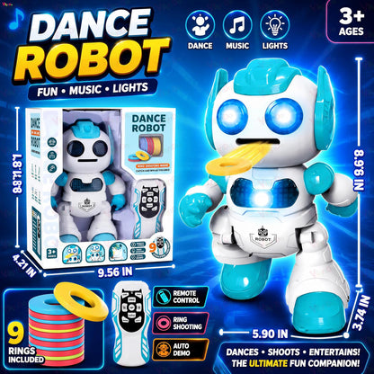 VikriDA Infrared Remote Control Robot Toy | Programmable Flying Saucer Throwing Battle Robot for Kids