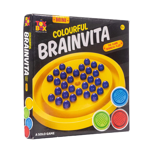 Box of Mini Colourful Brainvita game