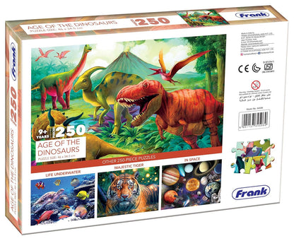 Frank Age of The Dinosaurs Jigsaw Puzzle (250 Pieces) for Kids Above 9+ Years - Fun & Challenging Brain Booster Games