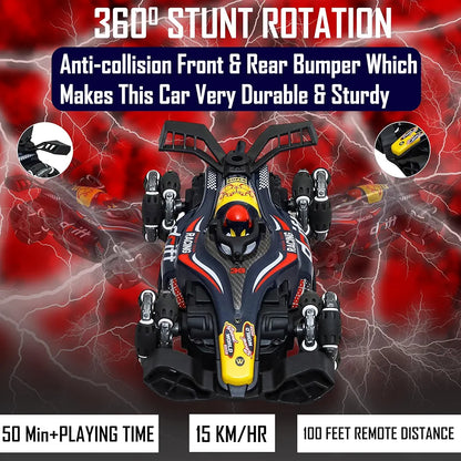 RC 4x4 Formula F1 Drift Smoke Car Toy 1:14 Scale 2.4Ghz Hand Sensor Gesture Control Sports Racing Car 360° Rotation 3 Lights Music Spin Stunt Remote Control Cars for 4+ 5+ 6+ Boys Girl Adults