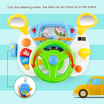 Dreaming Party Simulated Driver – Interactive Steering Wheel Toy with Lights & Music for Boys & Girls |