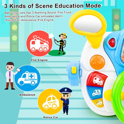 Dreaming Party Simulated Driver – Interactive Steering Wheel Toy with Lights & Music for Boys & Girls |