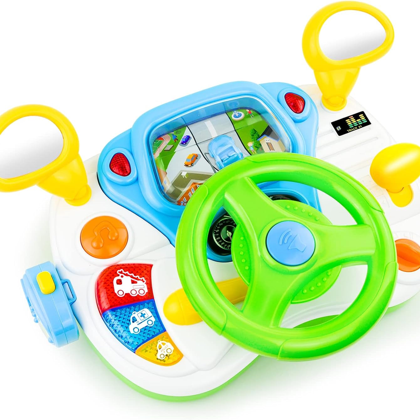 Dreaming Party Simulated Driver – Interactive Steering Wheel Toy with Lights & Music for Boys & Girls |