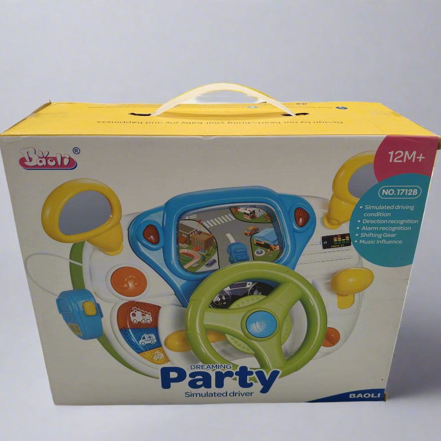 Dreaming Party Simulated Driver – Interactive Steering Wheel Toy with Lights & Music for Boys & Girls |