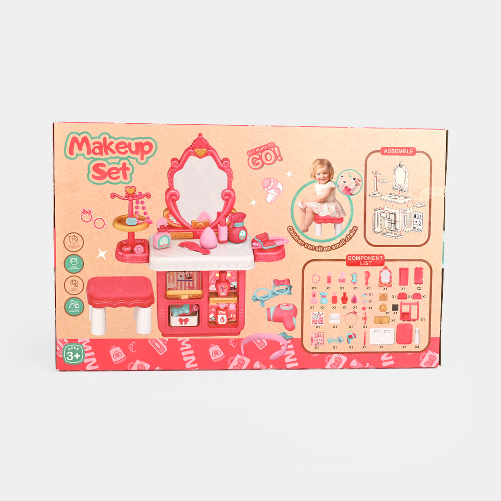 Kids Makeup Play Set - 38 Piece, Pretend Beauty Kit Toy for Girls with Makeup Accessories Role Play Vanity Play Collection Creative Dress Up Activity Toy...