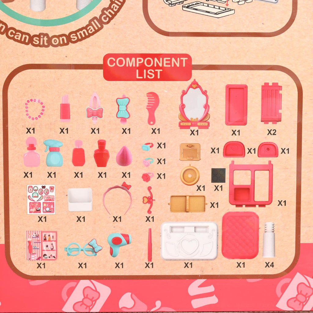 Kids Makeup Play Set - 38 Piece, Pretend Beauty Kit Toy for Girls with Makeup Accessories Role Play Vanity Play Collection Creative Dress Up Activity Toy...
