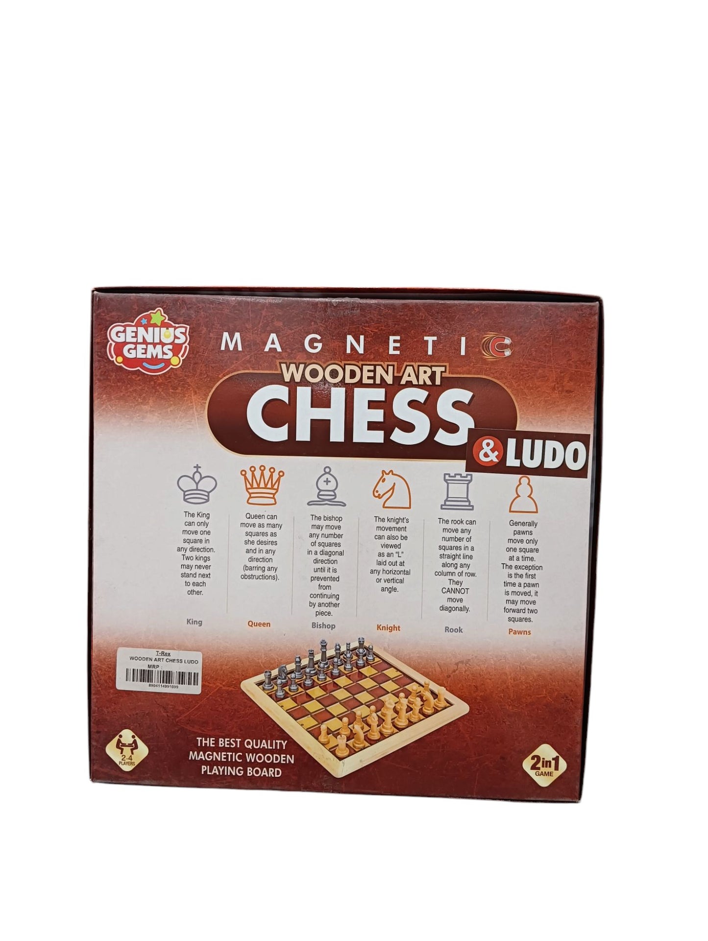 Wooden Art Chess & Ludo
