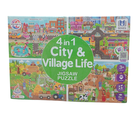 4 IN 1 City & Village Life Puzzle