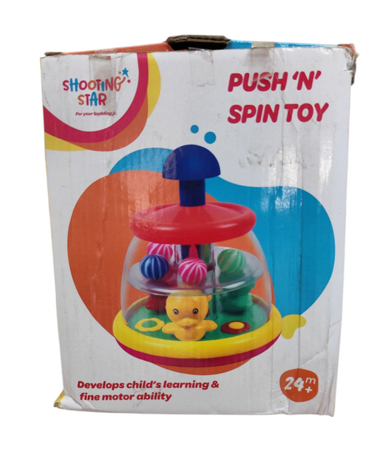 SHOOTING STAR Plastic Non Toxic Push and Spin Elephant and Ball 0 to 24M+