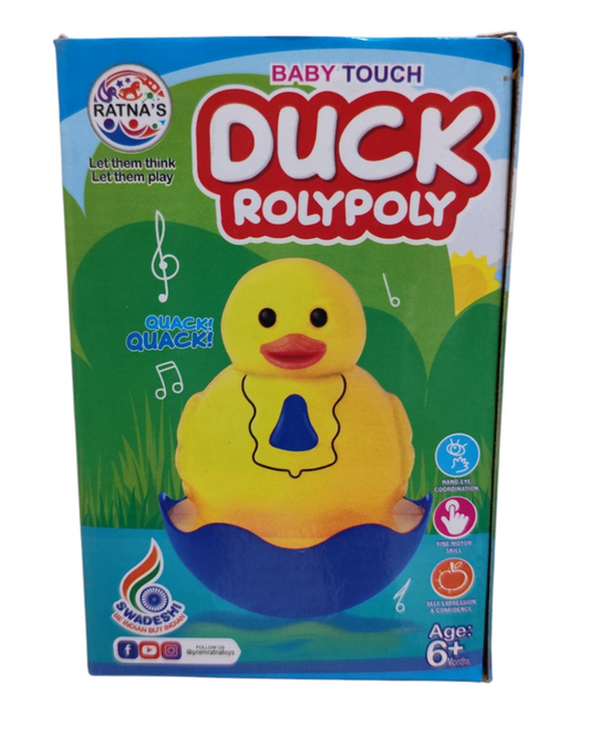 Baby Cub Musical Duck Face Roly Poly Wobbling Toy for Infants