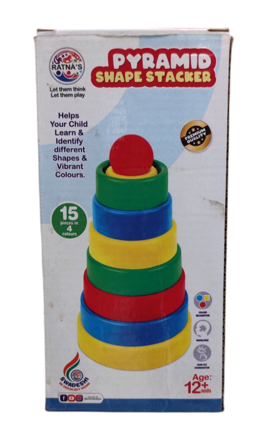 RATNA'S Pyramid Shape Stacker Multicolour  (Multicolor)