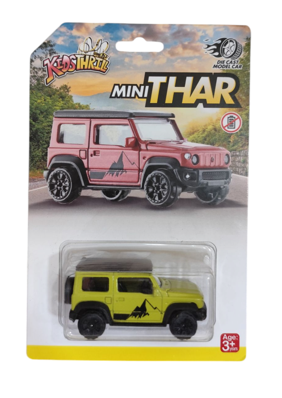 Mini Thar Jeep Die Cast Model Toy Car Jeep Vehicle Racing Cars for Kids (Multicolor, Pack of: 1)