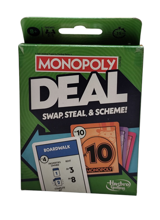 Monopoly Deal Card Game | Quick-Playing Card Game | Fun Games for Families and Kids | Ages 8 and Up | 2 to 5 Players | 15 Mins. | Travel Games