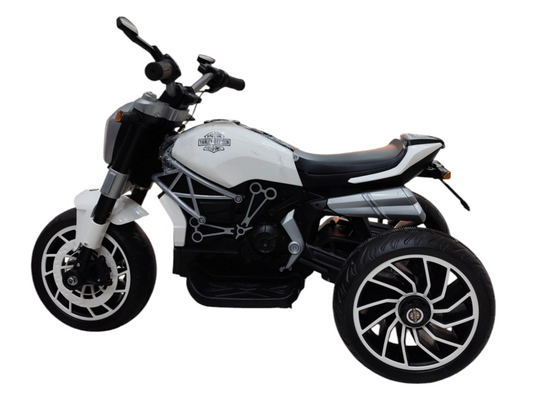 Kidz Auto KAB Y1600,12V Battery-Operated Ride-On Bike (3 Wheels) with Hand Accelerator,Foot Pedal Break, MP3/USB Port,Decorative Head Lights Electric...