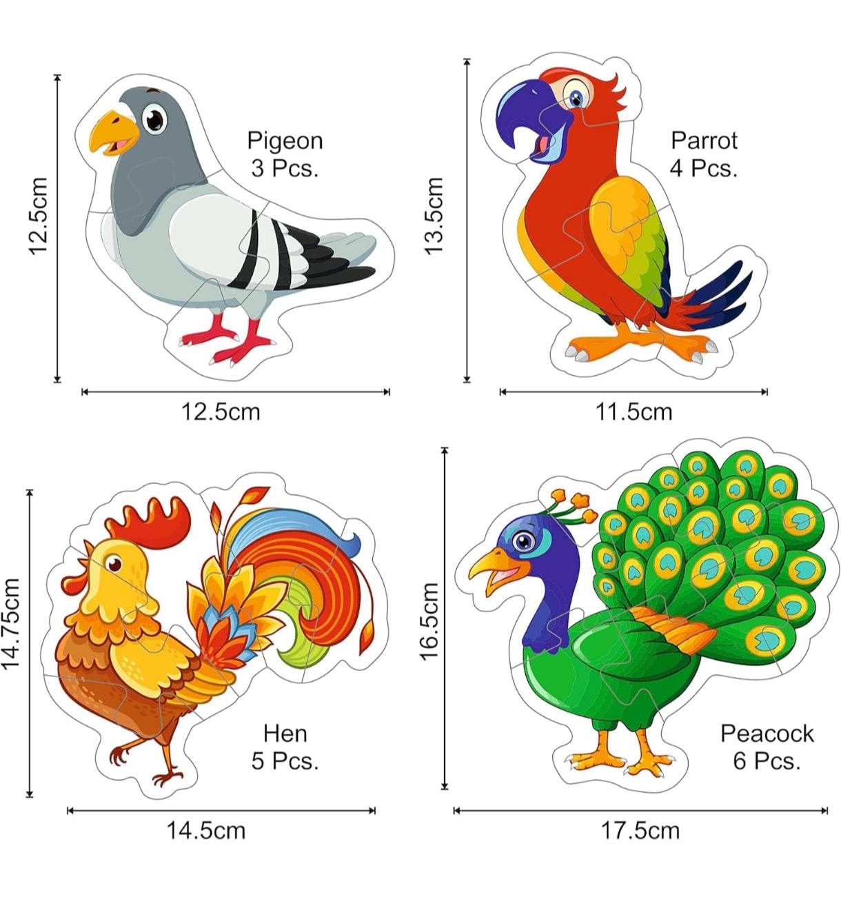 Ratnas Educational Baby Puzzle Birds - T-Rex the toyland Sitamarhi