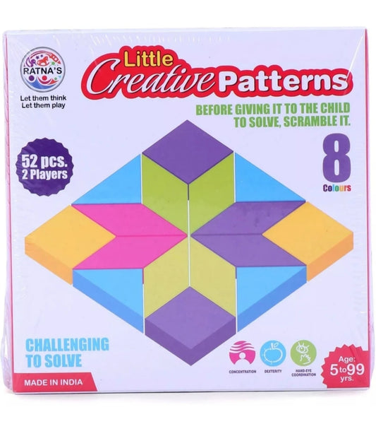 Little Creative Pattern Maker for Creative Kids. Explore The Imagination and Make Different Patterns with The Help of Tiles provided