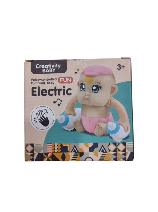 Toyshine Battery Powered Voice Control Cute Adorable Tumbling Baby with Dynamic Sound Musical Interactive Toy for Babies & Kids