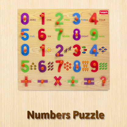 Numbers Wooden Pieces Puzzle