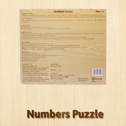 Numbers Wooden Pieces Puzzle