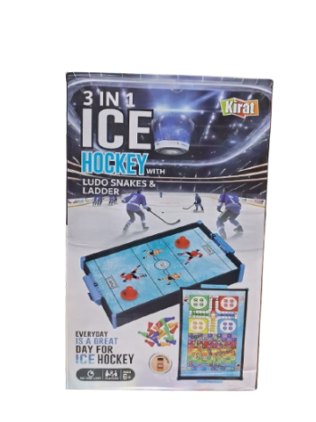 Kirat 3 in 1 Ice Hockey With Ludo Snakes & Ladder