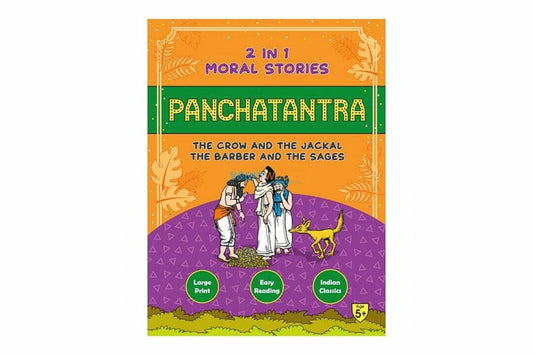 Book cover of 'Panchatantra' with illustrations of characters