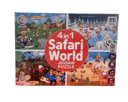 4 IN 1 Safari World Puzzle