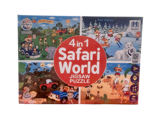 4 IN 1 Safari World Puzzle