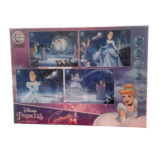 Ratna's 4in1 Cinderella Jigsaw Puzzle for girl kids 3 years old & above