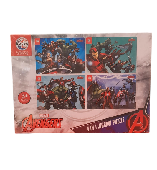 Ratna's 4in1 Avengers Team Jigsaw Puzzle for kids 3 years & older