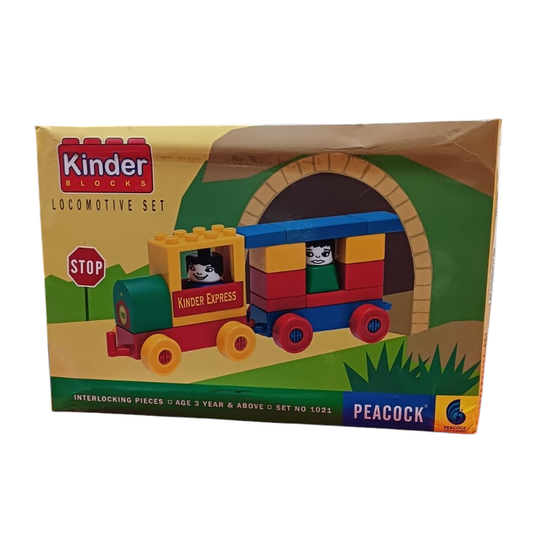 Peacock Kinder Blocks Locomotive Set