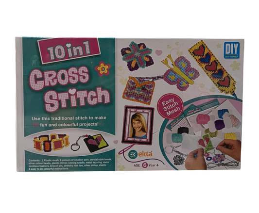 10 IN 1 Cross Stitch DIY craft activity toy for girls 6 years and older