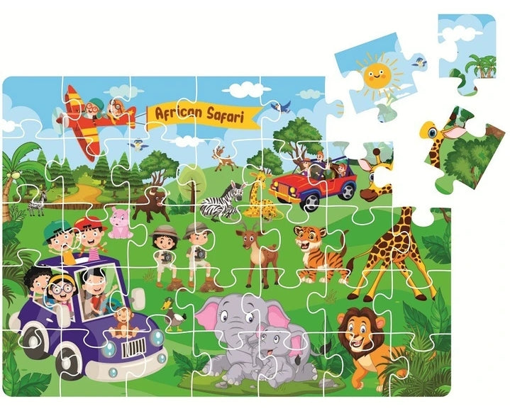 4 IN 1 Safari World Puzzle